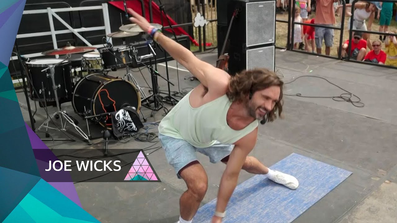Joe Wicks pops up at Glastonbury to lead a workout