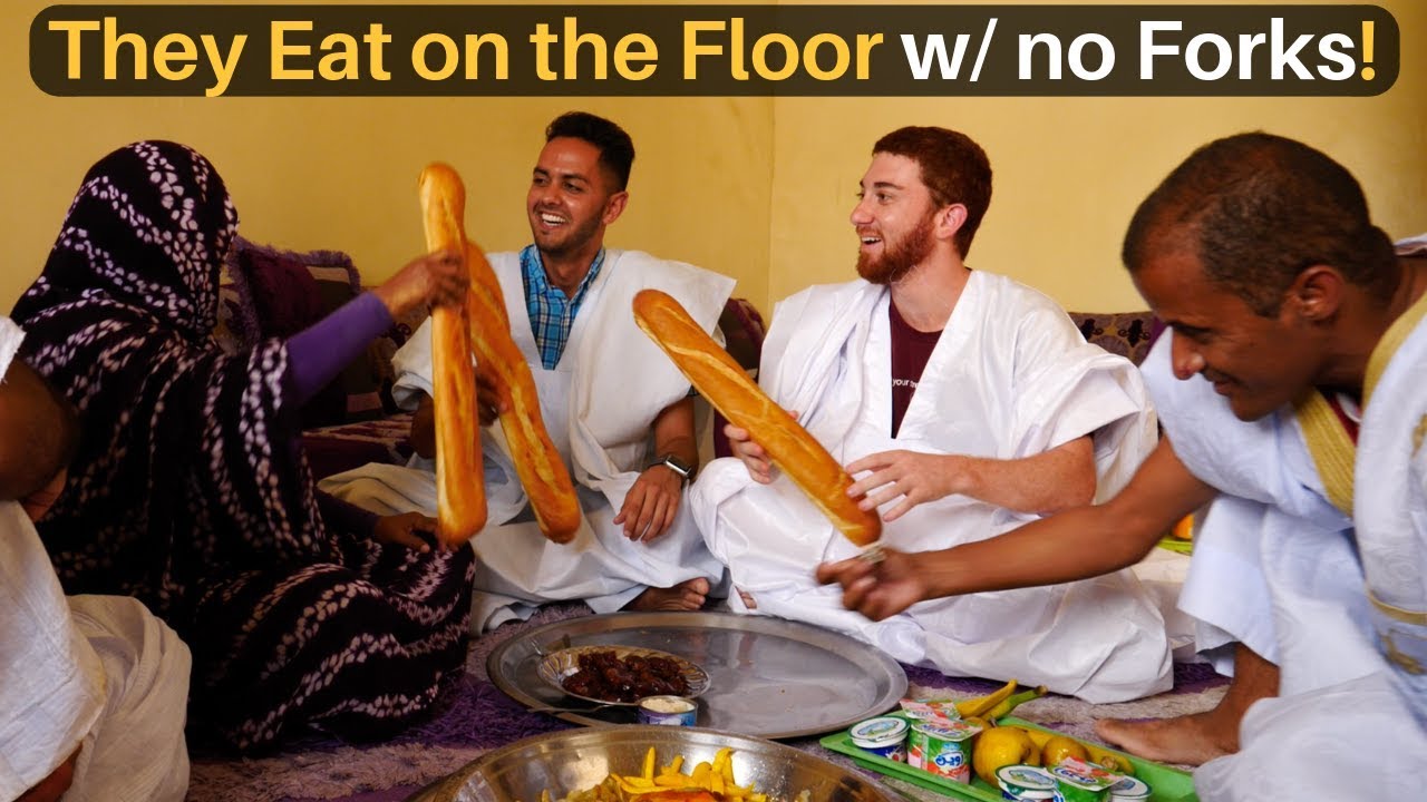 Eating on the Floor with NO FORKS!! (Mauritania) 25 hq720 1227