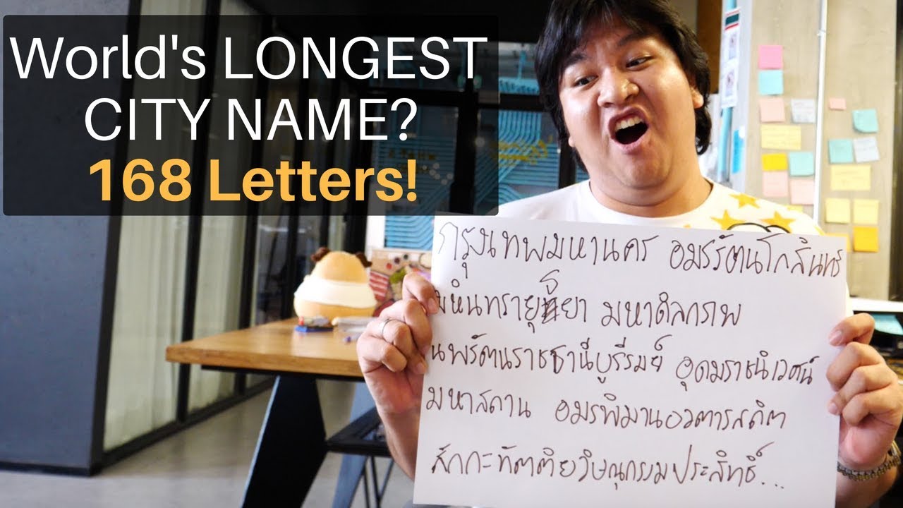 World's Longest City Name? (Bangkok is 168 Letters!) 18 hq720 1298