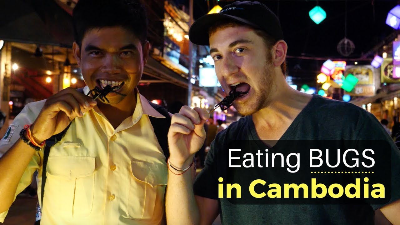 Eating BUGS in Siem Reap, Cambodia (WARNING: Graphic) 24 hq720 1365