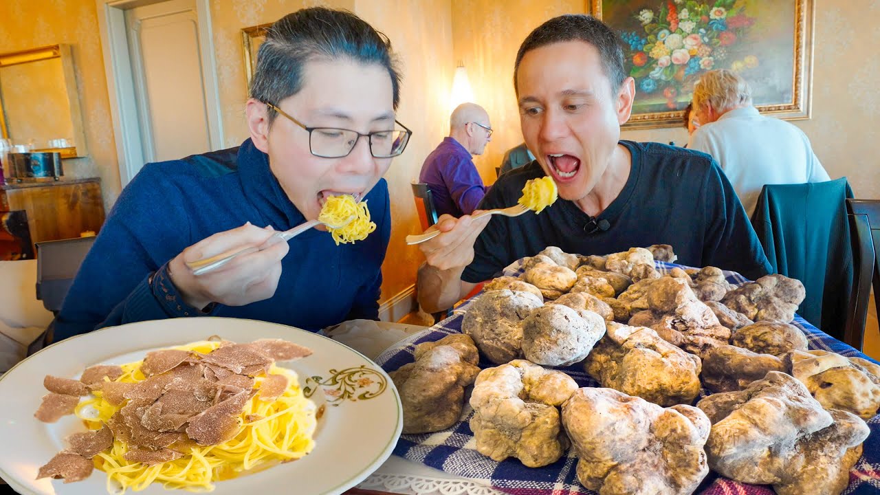 Best Italian Food in Alba, Italy!! World’s Best White Truffle Pasta! 24 hq720 149
