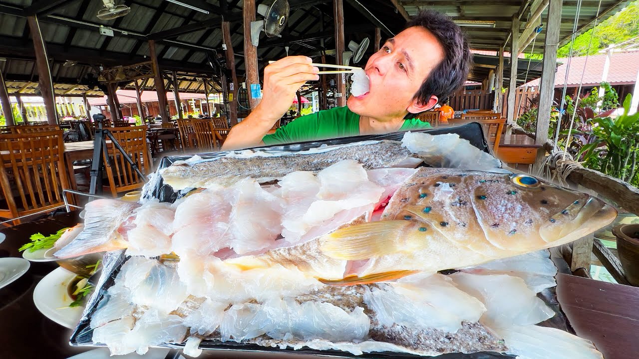 Thailands Freshest Seafood!! CORAL GROUPER Cooked in 3 Dishes - Island Thai Food!! 26 hq720 174