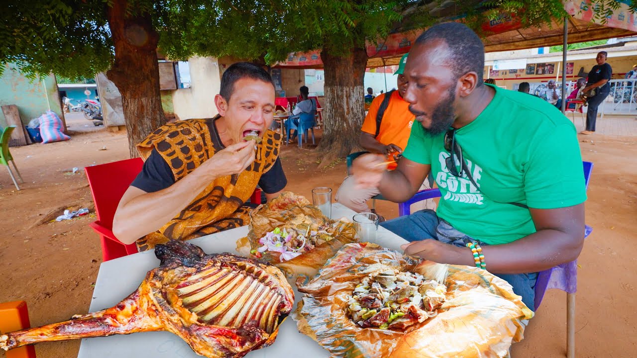 Mutton BBQ on the Street!! AFRICAN STREET FOOD - Choukouya in Côte d'Ivoire!! 24 hq720 187