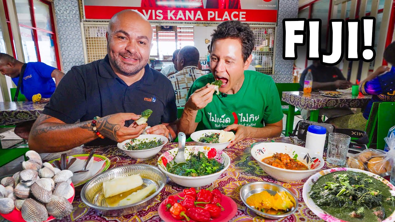 First Time in Fiji FIJIAN STREET FOOD - Taro Leaves, Fish Kokoda + Market Tour! 25 hq720 198