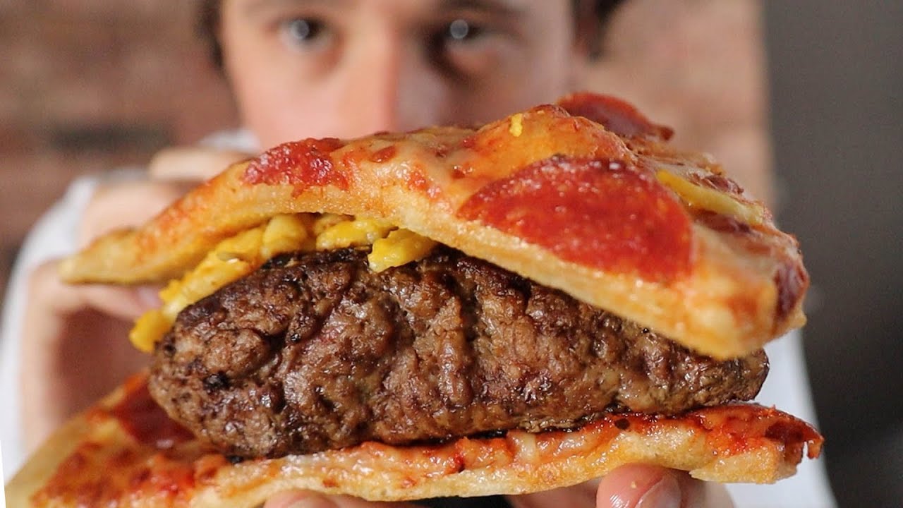 ¿Cómo hacer una PIZZA-HAMBURGUESA? | Chef Luisillo  28 hq720 2067