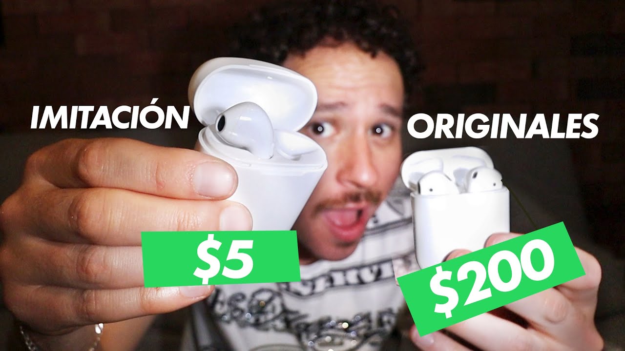 Compré unos AirPods PIRATAS por $5 | ¿Qué tan malos son? 22 hq720 2090