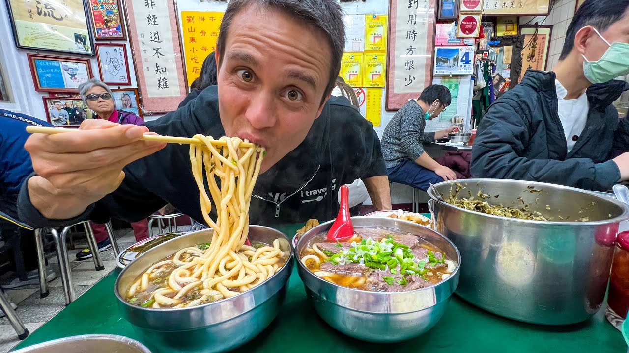 Taiwan Street Food - BEST BEEF NOODLES + 5 Must Eat Foods in Taipei!! 24 hq720 224