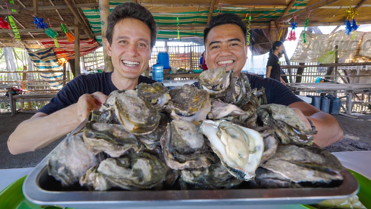 Philippines OYSTER MOUNTAIN!! Best Filipino Food + Fresh Eels in Cebu!! 11 hq720 244