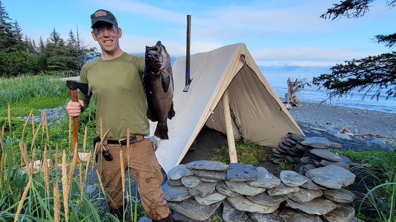 4 Days Alone in Alaska - Bushcraft Camping & Foraging Food 23 hq720 2699