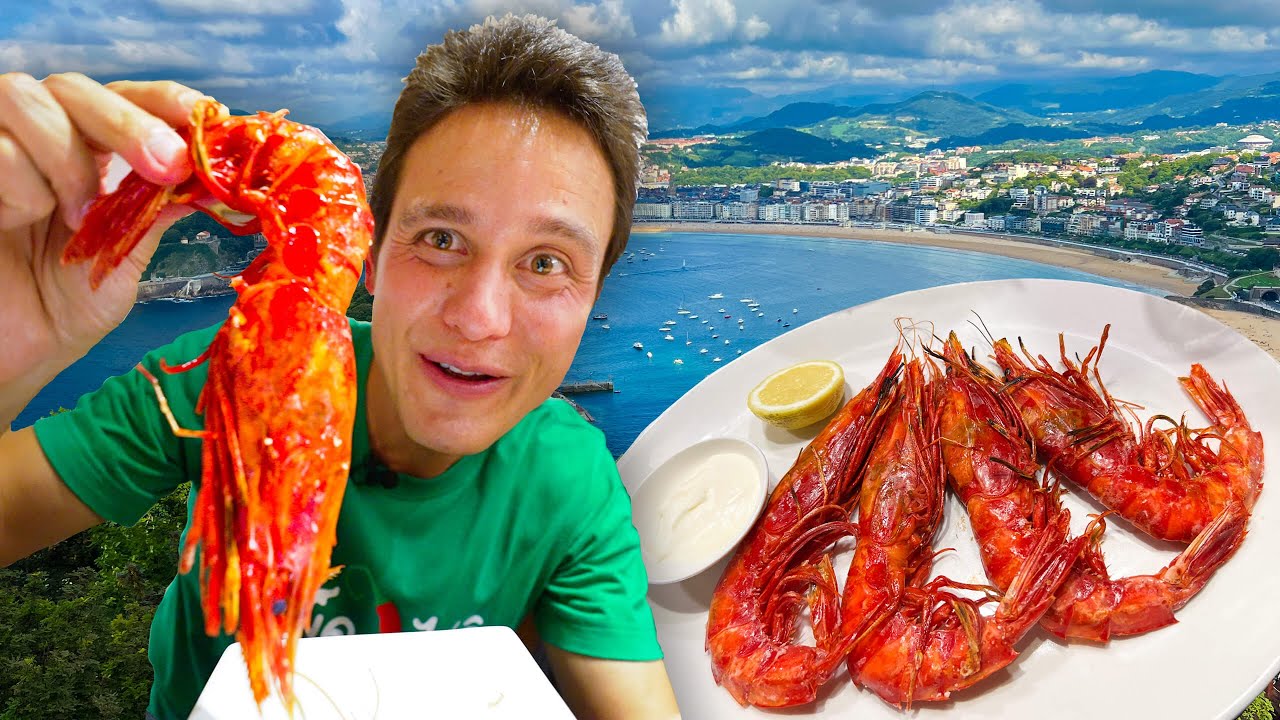 San Sebastian Food Tour - GIANT SCARLET PRAWNS + Best Tortilla in Spain!! | Europe Food Paradise 23 hq720 276