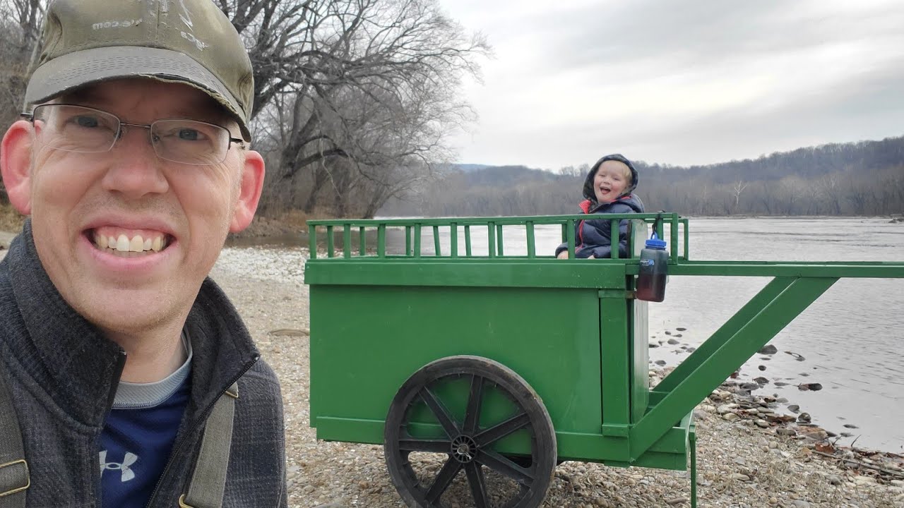 Winter Camping in DIY Micro Camper Handcart 28 hq720 2784