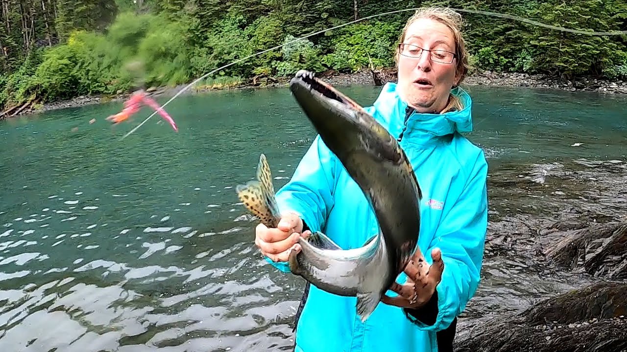 My Wife Went Fishing in Alaska WITHOUT ME!!! Monster Salmon & Broken Fishing Rods 23 hq720 2794