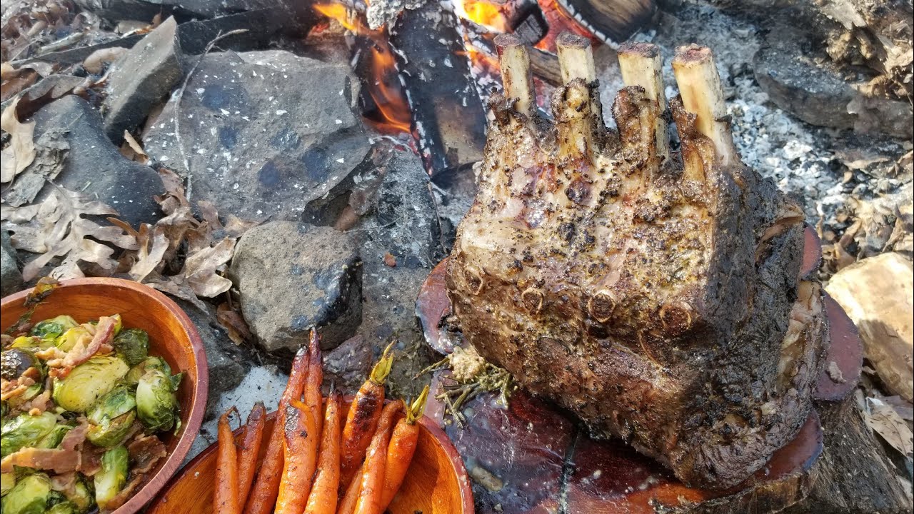Campfire Prime Rib Roast - Cooking Christmas Feast over Campfire. How to Sous Vide Prime Rib Hack 22 hq720 2834