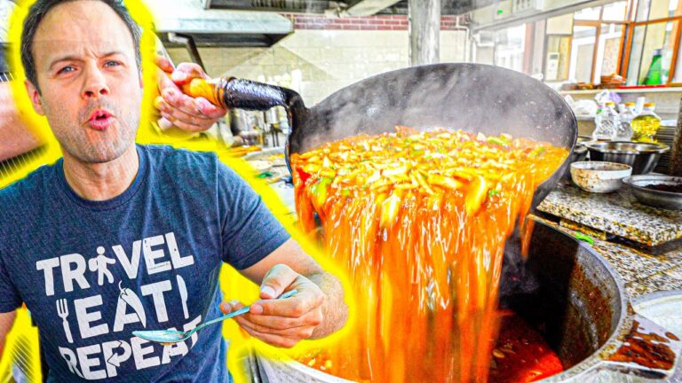 Most EXTREME Street Food in Asia - BIGGEST Horse Noodle EVER Made + INSANE 18 Hour UZBEK Food Tour!! hq720