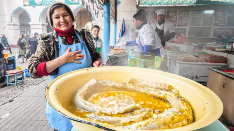 The MOST UNIQUE Street Food in Asia - SILK ROAD Street Food Tour of Tashkent, UZBEKISTAN!!! hq720