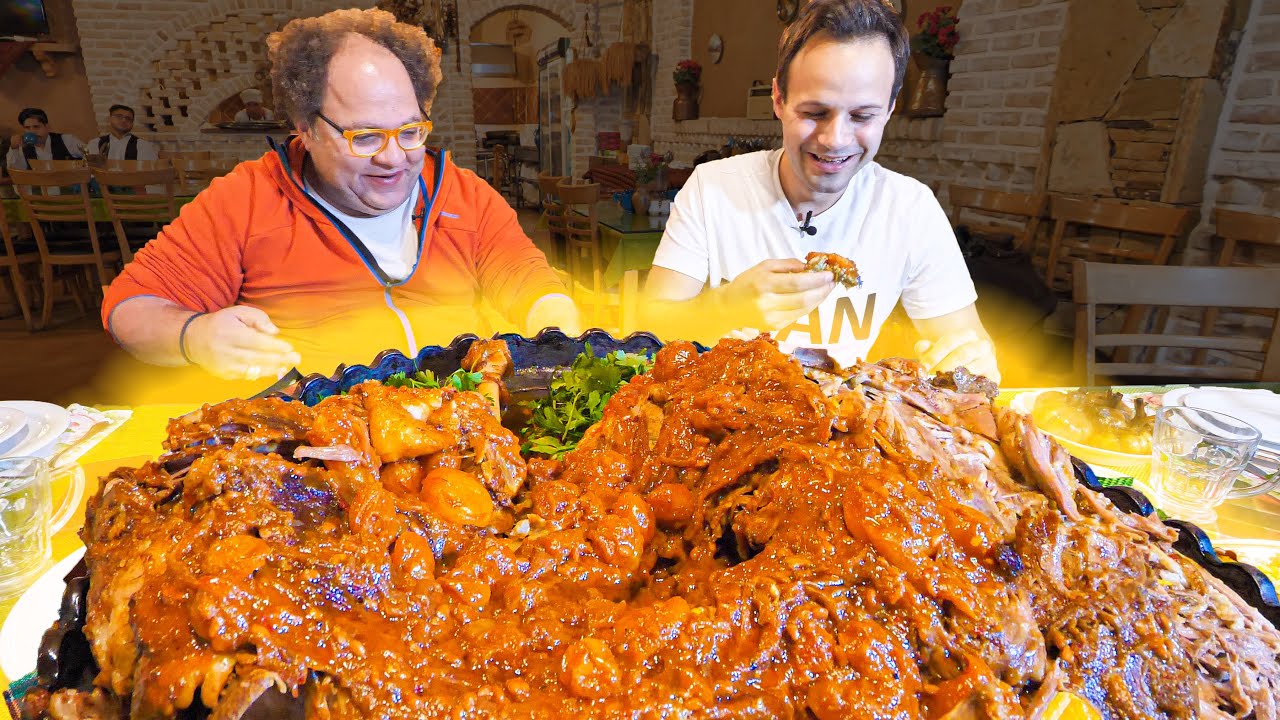 EXTREME Food in Iran!! Whole DINOSAUR LAMB PLATTER!!! + NEVER SEEN Village COOKING of Iran! 23 hq720 2960