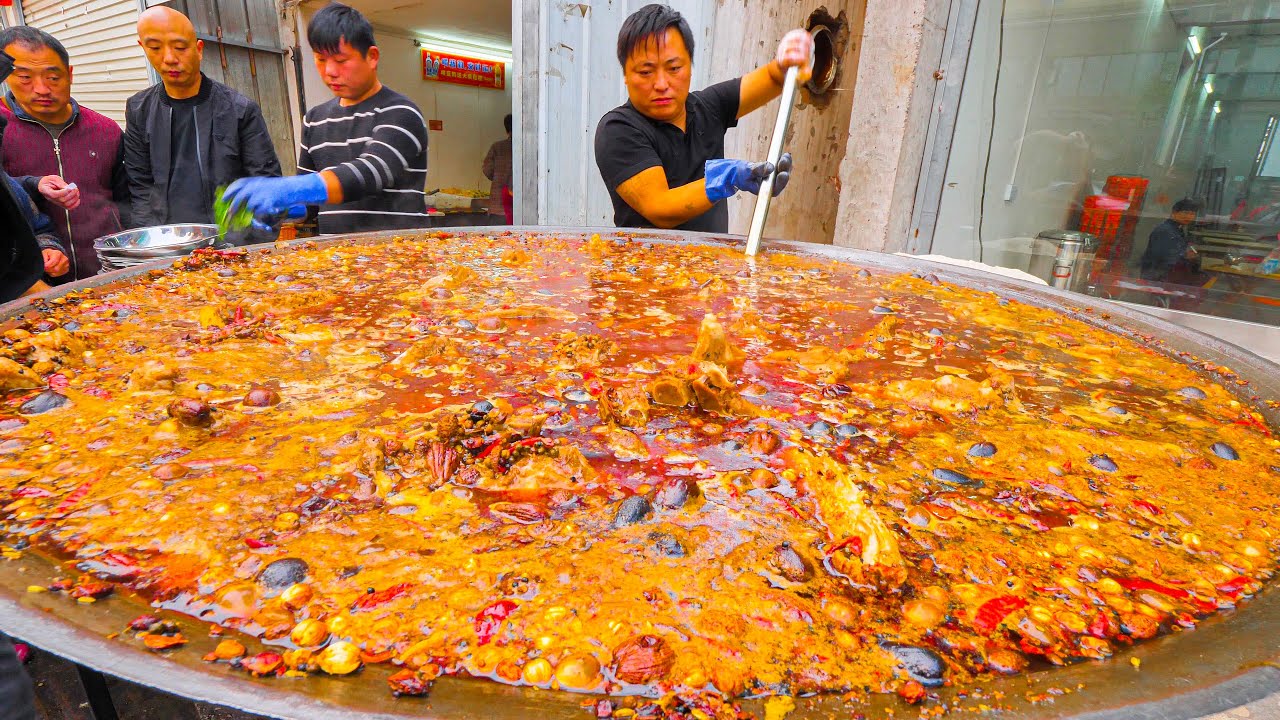 Chinese Street Food - 200 KG Street Hot Pot (SPICY!!!) + RARE Street Food Tour of Kaifeng, China! 26 hq720 2966
