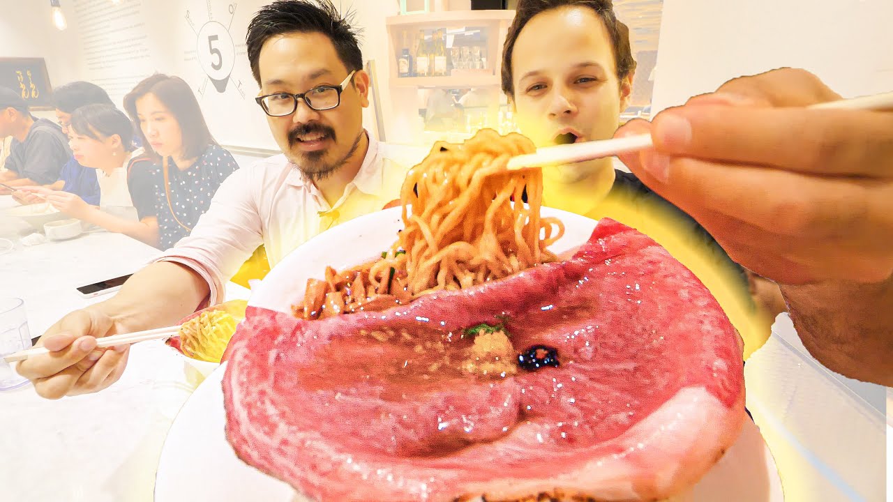 LEVEL 9999 Ramen Tour of Tokyo, Japan - ULTIMATE WAGYU Beef Ramen + FOIE GRAS Ramen - Japanese Food 12 hq720 2971
