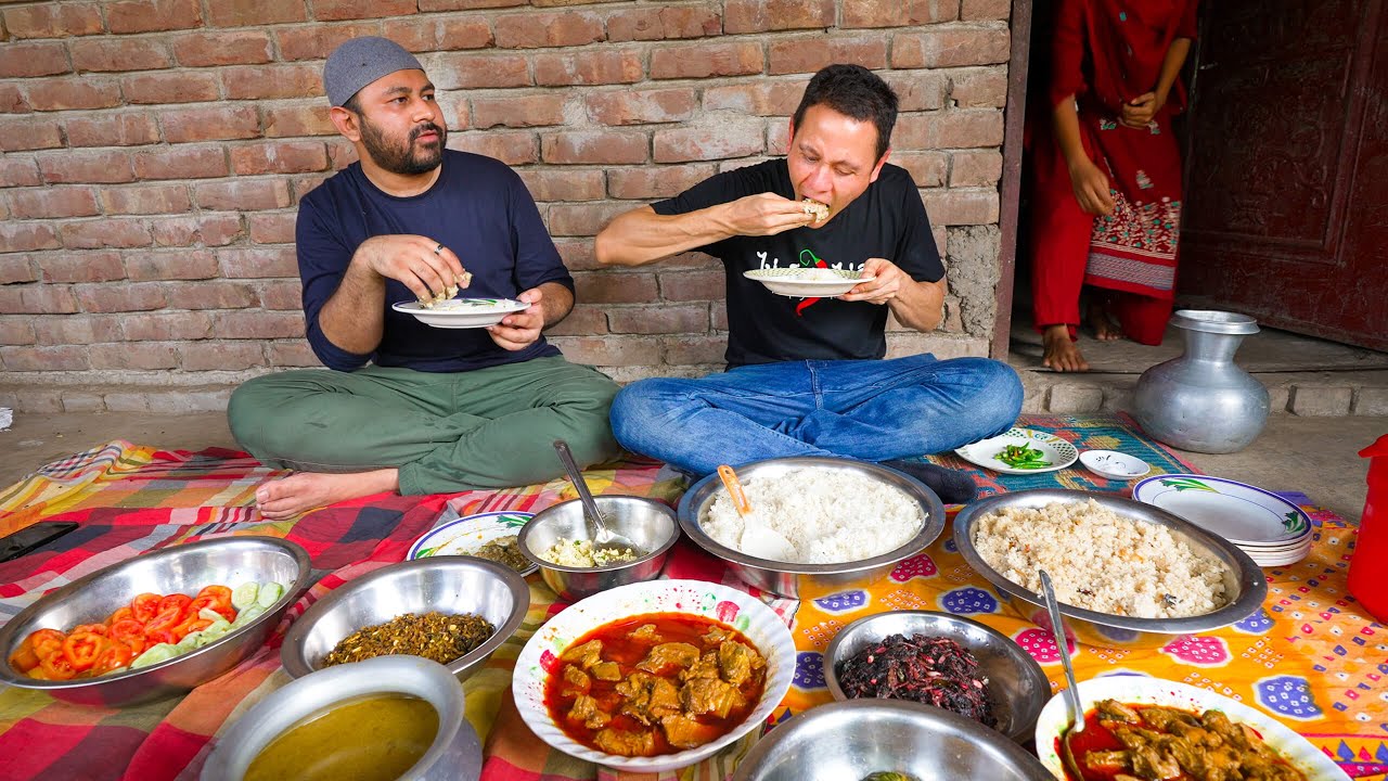 Unseen VILLAGE FOOD in Bangladesh!! HUGE LUNCH + Kulfi Malai in Rural Bangladesh! 10 hq720 299
