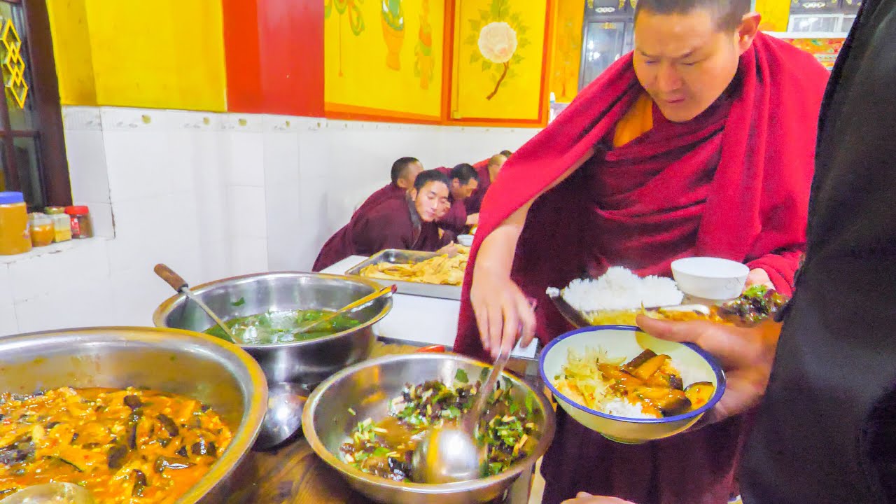 TIBETAN CHINESE Street Food Tour in REMOTE China! YAK SASHIMI, TEMPLE FOOD, + UNKNOWN Street Foods 26 hq720 3076
