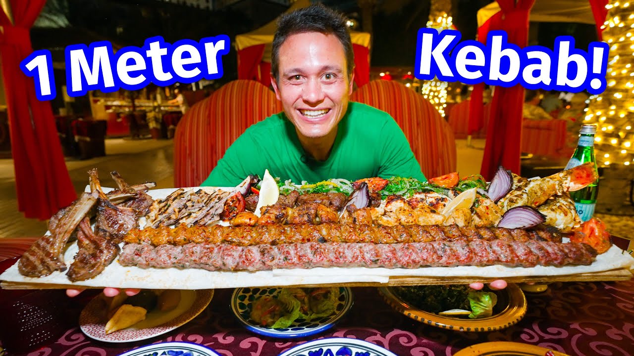 Middle Eastern Food Buffet!! 1 METER KOFTA KEBAB - All You Can Eat!! 23 hq720 312