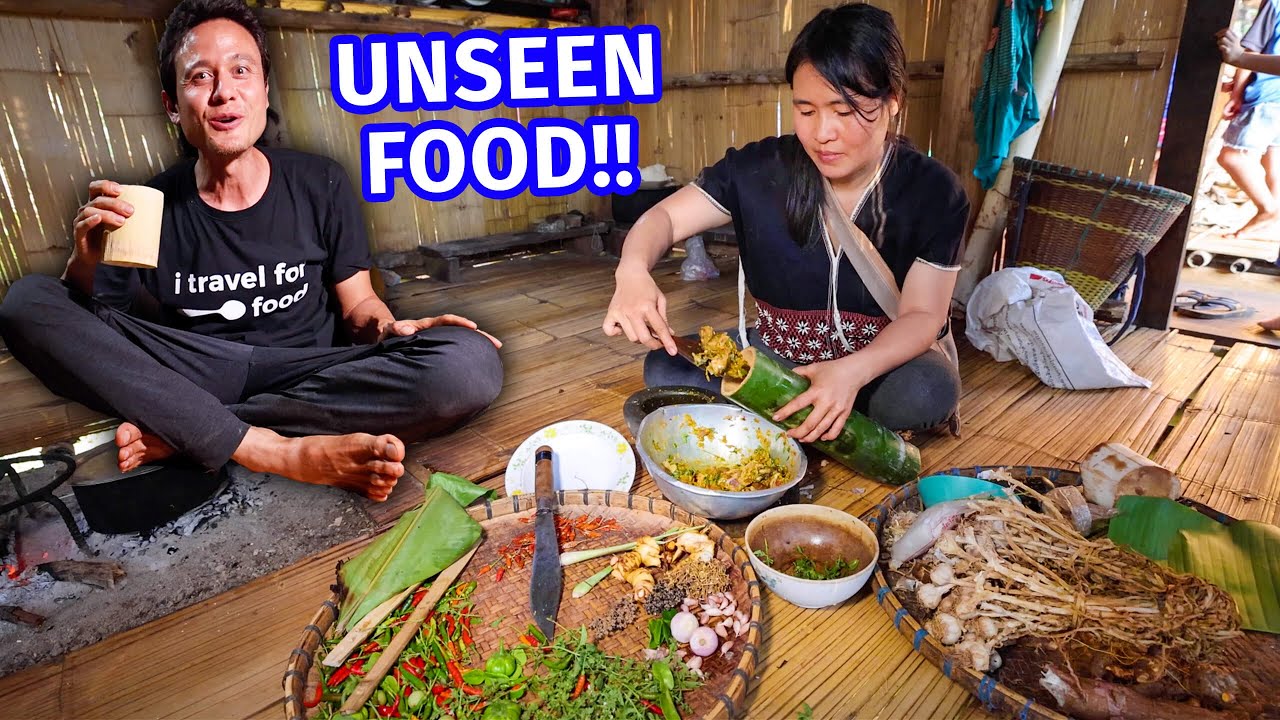 Extreme Jungle Food!! EATING WHOLE BANANA TREE Karen People Thailand!! 22 hq720 319
