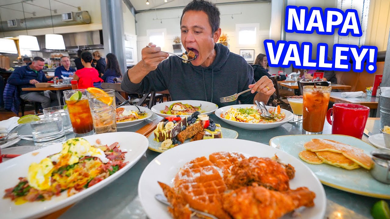 Giant 9 DISHES BREAKFAST!! Farm to Table FOOD TOUR in Napa Valley, California!! 27 hq720 328