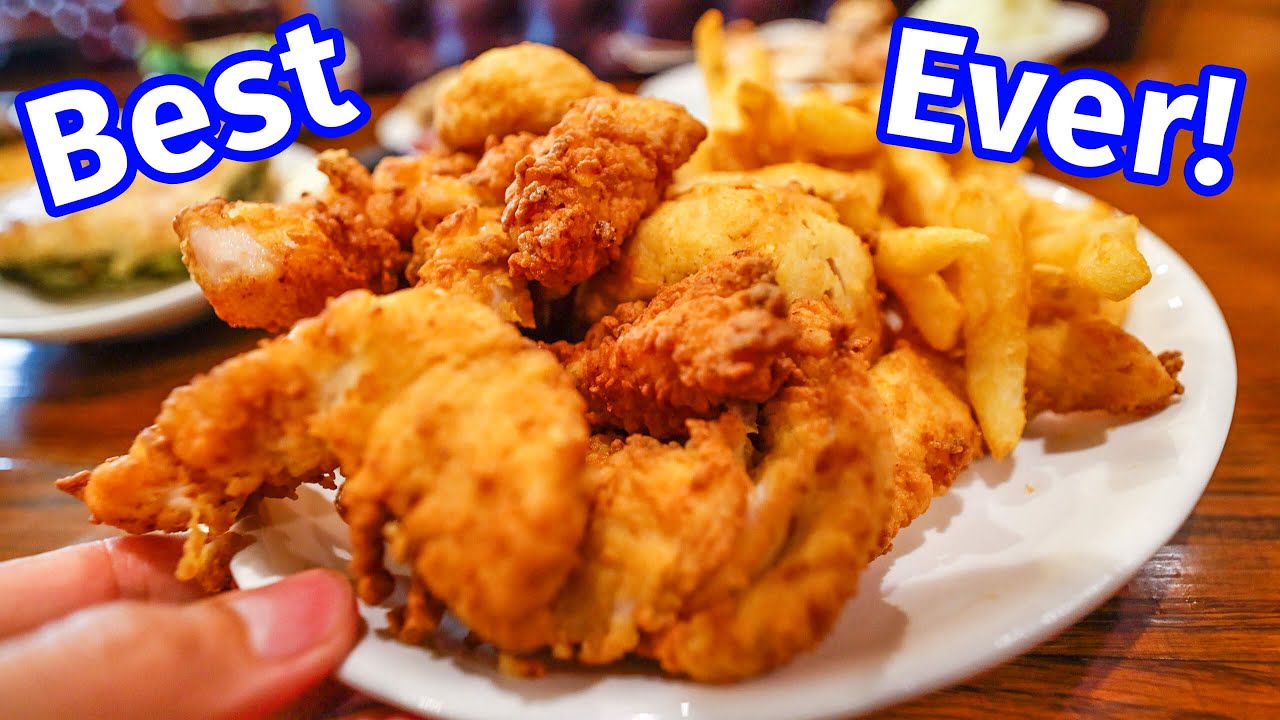 Best American Food - ORIGINAL FRIED CHICKEN TENDERS!! (Since 1917) + Frozen Mudslide Milkshake!! 28 hq720 361