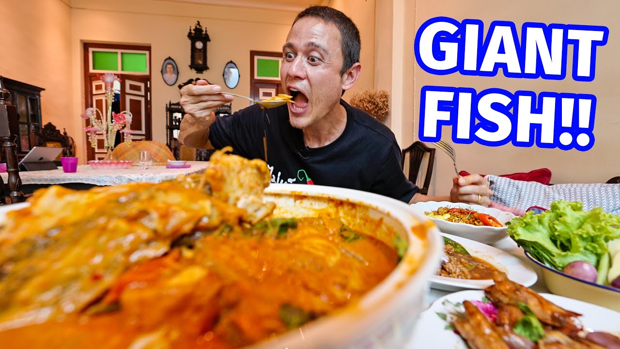 Golden FISH HEAD CURRY!! Best MALAYSIAN CHINESE FOOD in Phuket Island! 24 hq720 368