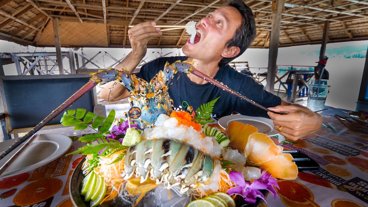 Huge 7 COLOR LOBSTER!! Sashimi + Deep Fried w/ Garlic | Ultimate Food Aquarium!! 28 hq720 396