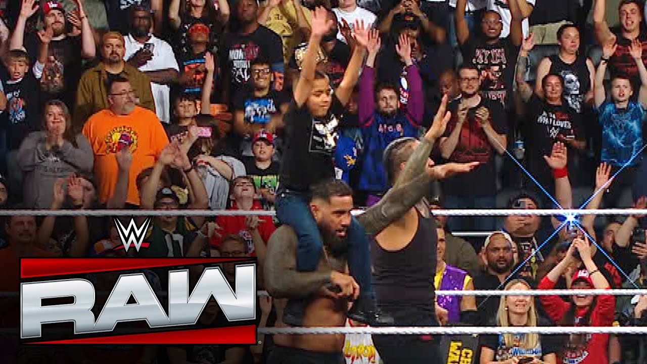 RAW EXCLUSIVE: The Usos and Rhea Ripley YEET with a young fan after Raw 29 hq720 3972