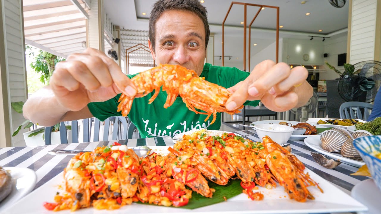 Giant FRIED GARLIC SHRIMP!!! Best Food From The DEEP Sea! 14 hq720 404