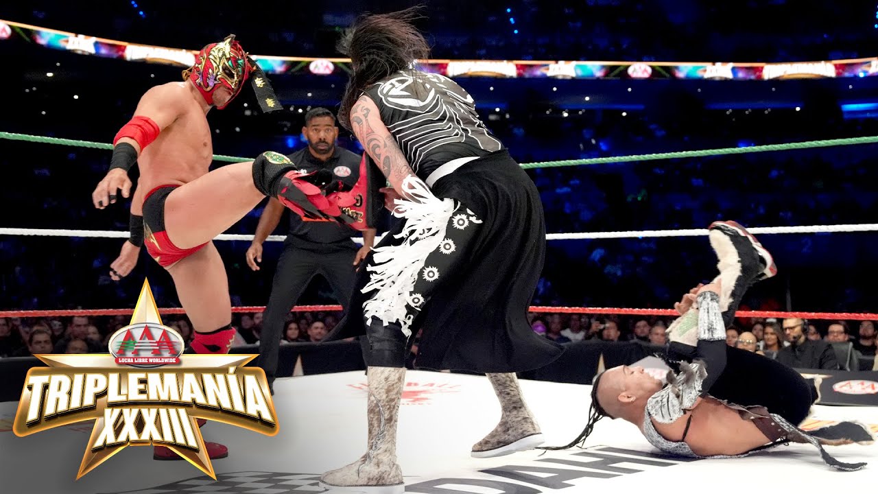 Vikingo vs. Dominik Mysterio vs. Dragon Lee vs. El Grande Americano: Triplemanía XXXIII highlights 23 hq720 4204