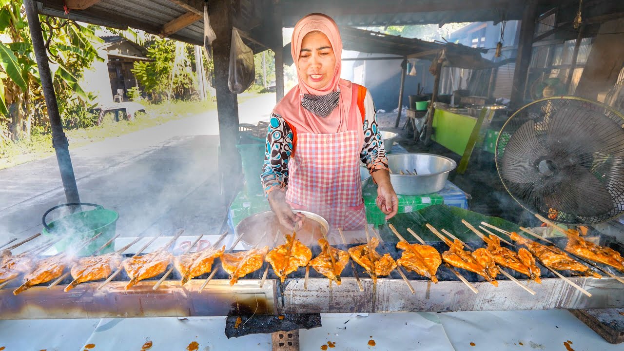 Street Food COCONUT MILK BBQ CHICKEN!! 5 Best Malay Foods!! | Pattani, Thailand! 17 hq720 422