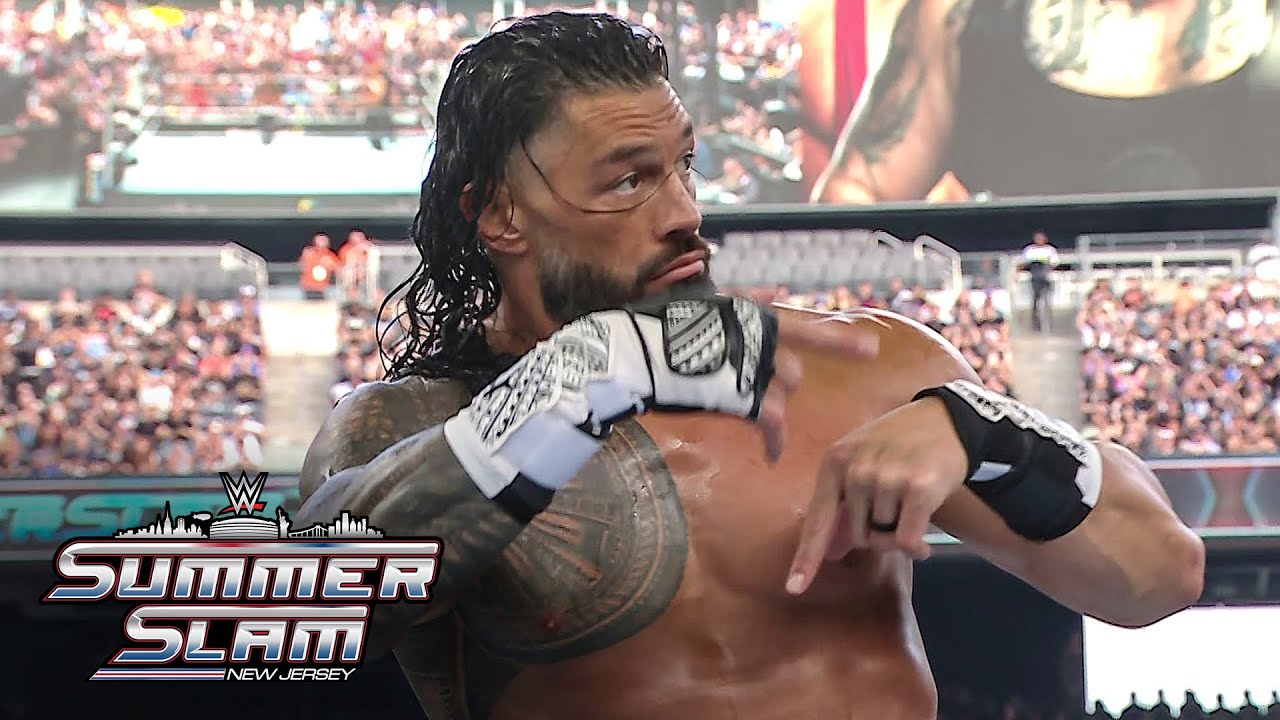 Roman Reigns YEETS with Jey Uso mid-match: SummerSlam 2025 highlights 25 hq720 4346