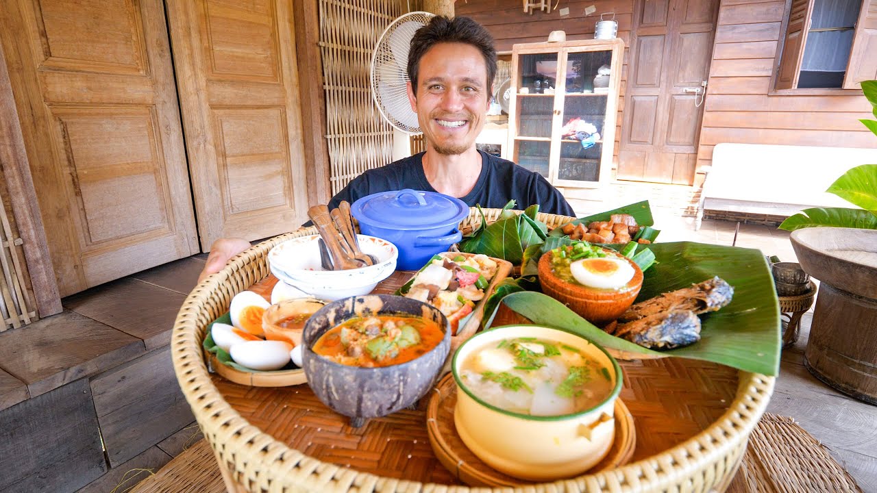 Green Bamboo Curry!! VILLAGE THAI FOOD in Sukhothai, Thailand! บ้านนาต้นจั่น 29 hq720 435