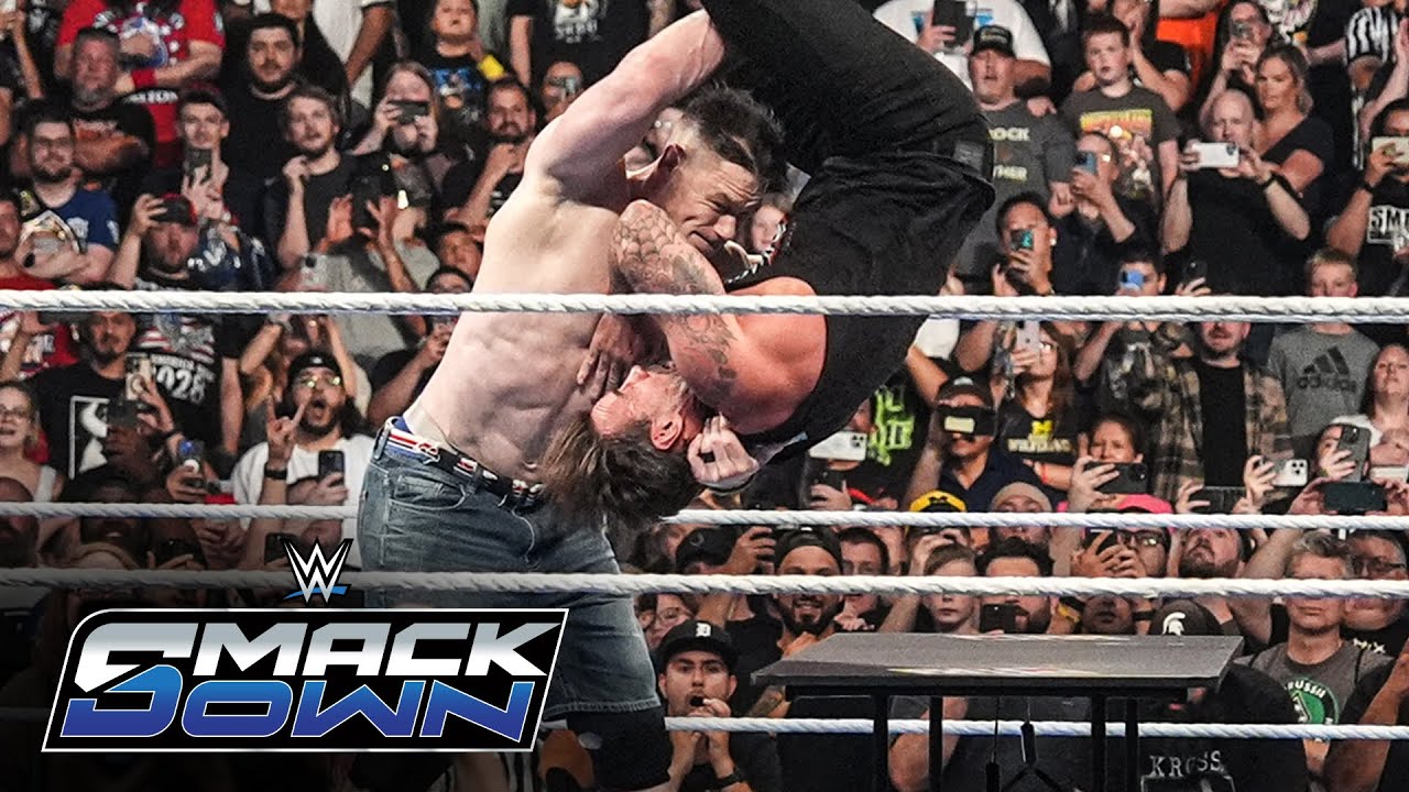 FULL MATCH: John Cena hits CM Punk with the AA through a table: SmackDown, June 20, 2025 16 hq720 4754