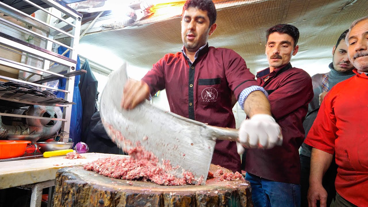 Meet the KEBAB KINGS of IRAN!! SWORD CHOPPED Meat-Madness in Bonab! 26 hq720 476