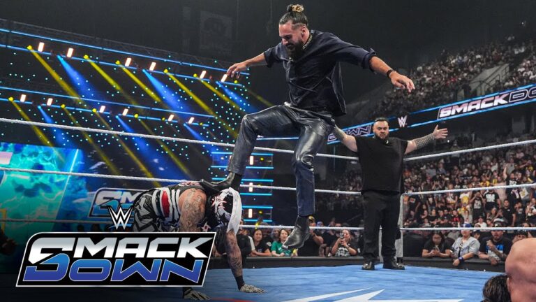 Seth Rollins, Bron Breakker and Bronson Reed destroy Penta and Andrade: SmackDown, June 6, 2025 hq720