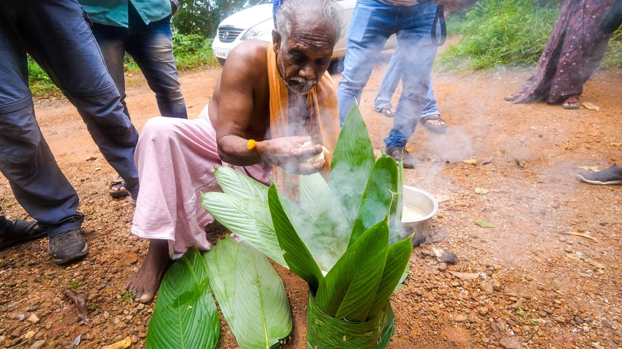 Rare TRIBAL FOOD in India!! Leaf Basket COOKING! | Kerala, India 24 hq720 491