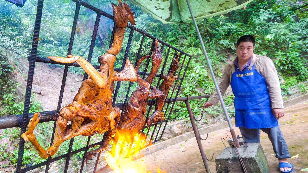Chinese Food - Amazing SICHUAN BBQ in Mountain Village, China! 17 hq720 514