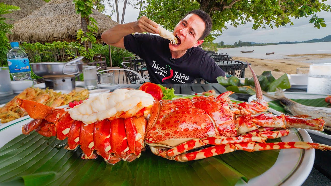 Best Seafood in Phuket!! GIANT LOBSTER + Crab Curry in Phuket, Thailand!! 15 hq720 87