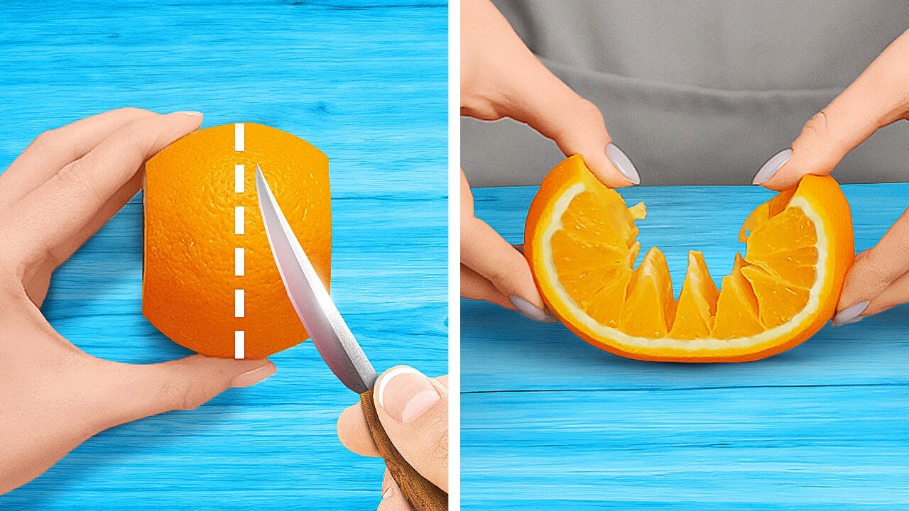 PEEL AND CUT FRUITS & VEGETABLES IN SECONDS!   Useful Kitchen Hacks